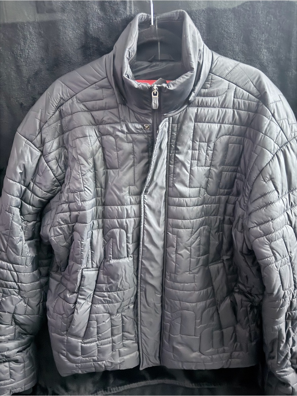Ferrari Black Quilted Puffer Jacket